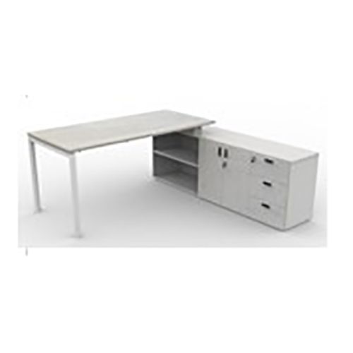 Officeintrend โต๊ะทำงาน Executive new viro leg with caddy cabinet 1800x750x750 / 1800x400x625