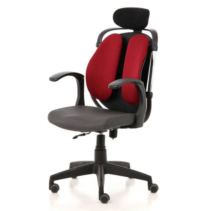 Ergotrend เก้าอี้เพื่อสุขภาพเออร์โกเทรน รุ่น Dual-03 RFF สีแดง