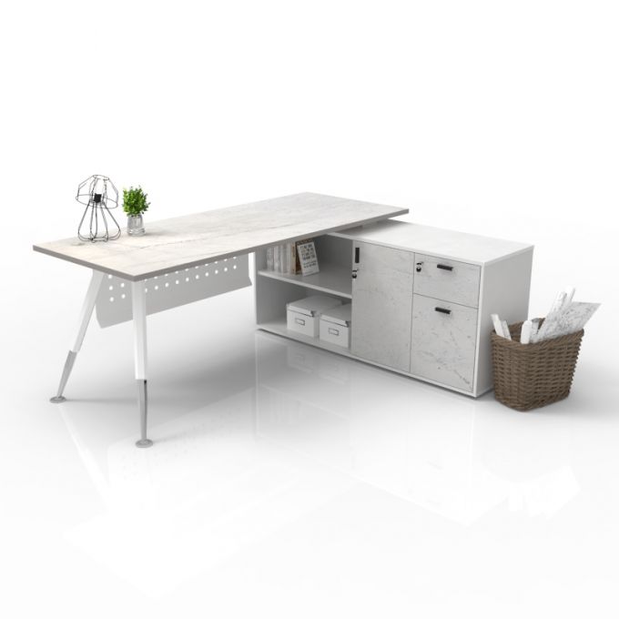 โต๊ะผู้บริหาร Officeintrend พร้อมกันโป๊ รุ่นCCAL18075M-150 ขา A series