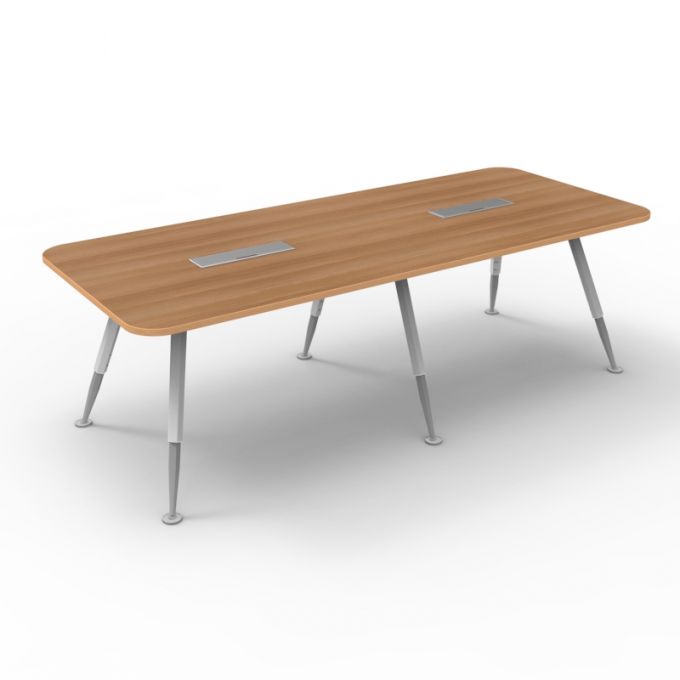 โต๊ะประชุมOfficeintrend  รุ่น MTAL240100 -A series metal leg -ท็อปมุมโค้ง