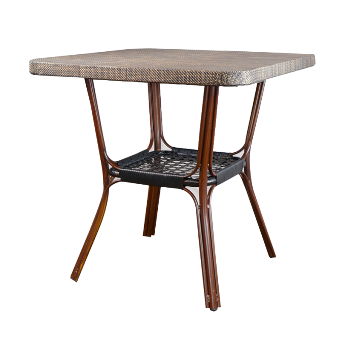Furintrend โต๊ะอลูมิเนียมลายหวาย Outdoor รุ่น AIRES-TABLE1