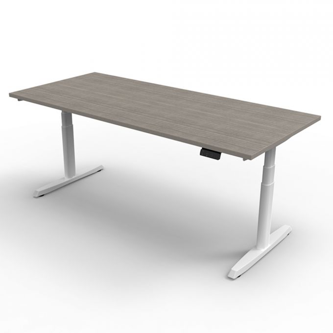 Ergotrend โต๊ะเพื่อสุขภาพเออร์โกเทรน Sit 2 Stand GEN5(Premium dual motor) ขาสีขาว ไม้PB