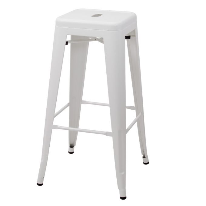 เก้าอี้บาร์สตูลเหล็ก เฟอร์อินเทรน Metal Bar Stool Model : ST05B Glossy White
