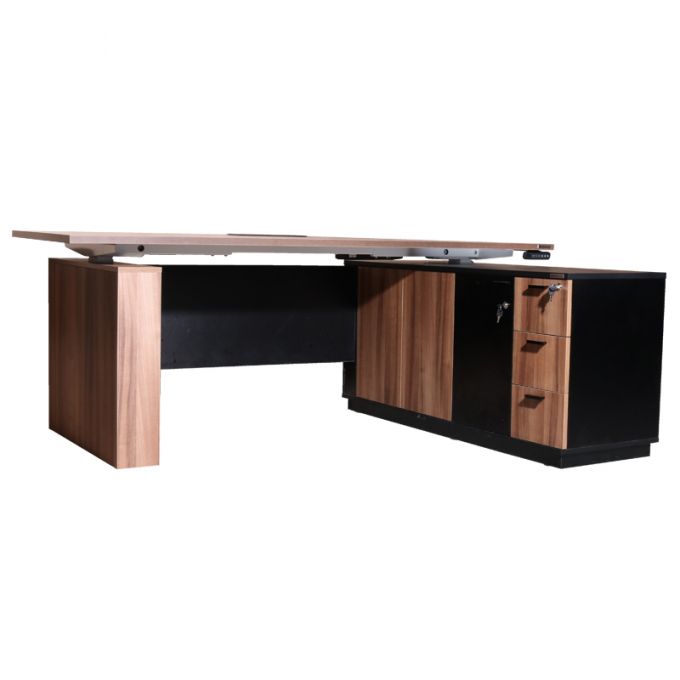 Ergotrend โต๊ะเพื่อสุขภาพเออร์โกเทรน Sit 2 Stand GEN3 Black Executive Desking ขนาด 1800L x 800D / 1400L x 450D