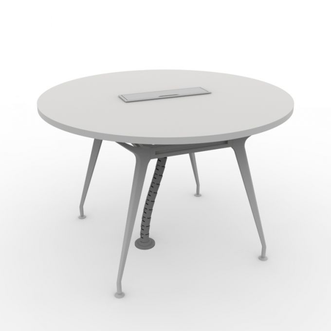 โต๊ะประชุมกลมOfficeintrend รุ่น 4MTKTD110 พร้อม flipup  ขา-Kraft series metal leg
