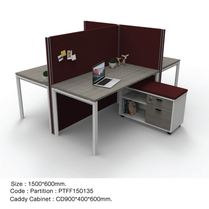 Officeintrend โต๊ะทำงานขาเหล็กสีขาว 3ที่นั่ง New Viro รุ่น 3-Seat-NV1560-WH