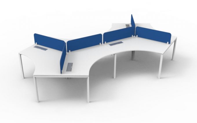 โต๊ะทำงาน Officeintrend ท็อป120 degree -new viro leg -6seat รุ่น6WSNV480208
