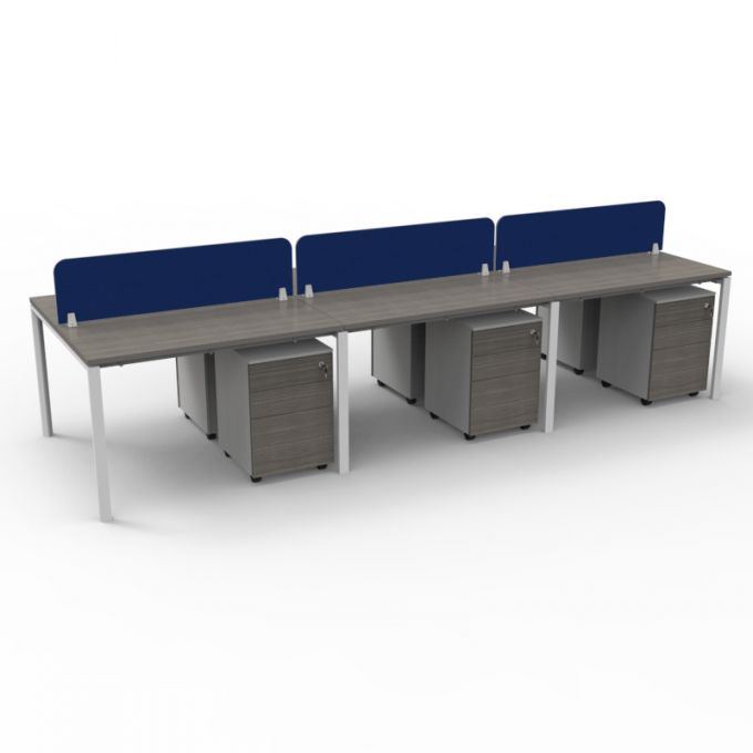 โต๊ะทำงานOfficeintrend 6ที่นั่ง รุ่น6WSNV360120  ขา-new viro series metal leg 