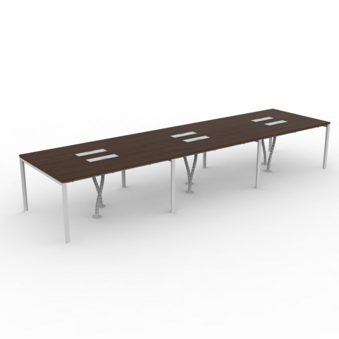 โต๊ะทำงานOfficeintrend 6ที่นั่ง รุ่น6WSNV2M450120  ขา-new viro series metal leg 