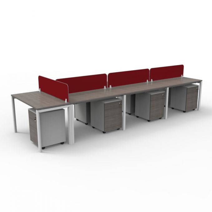 โต๊ะทำงานOfficeintrend 7ที่นั่ง รุ่น7WSNV420120  ขา-new viro series metal leg 
