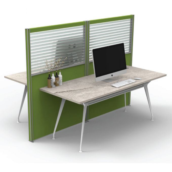 Officeintrend โต๊ะทำงานขาเหล็ก 2ที่นั่ง Kraftรุ่น 2-Seat-KR1575-WH