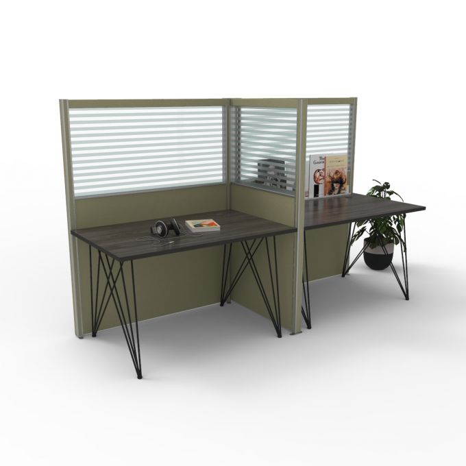 โต๊ะทำงาน Officeintrend 2ที่นั่ง  รุ่นWSSy-W1206073_FGP-120150_FGP-60150  ขาSync-W