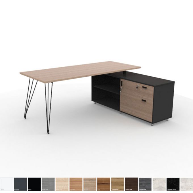 Officeintrend โต๊ะทำงานขา L-Shape V-LEG ขนาด 1800Lx800Dx750H
