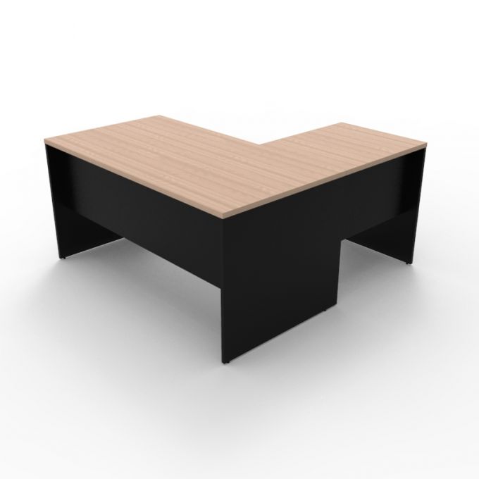 โต๊ะทำงานขาไม้ L shape Officeintrend รุ่นLTBWO15075-15060M