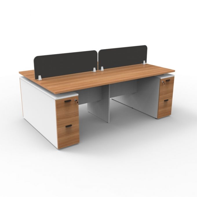 โต๊ะทำงานขาไม้ 4ที่นั่ง Officeintrend รุ่น4CCWSTBWO-200120M-30